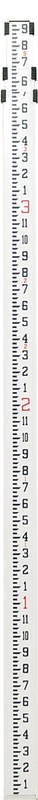 [1-099295] 7321-30 9' Aluminum Level Rod - Inches