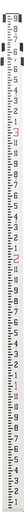 [1-099295] 7321-30 9' Aluminum Level Rod - Inches