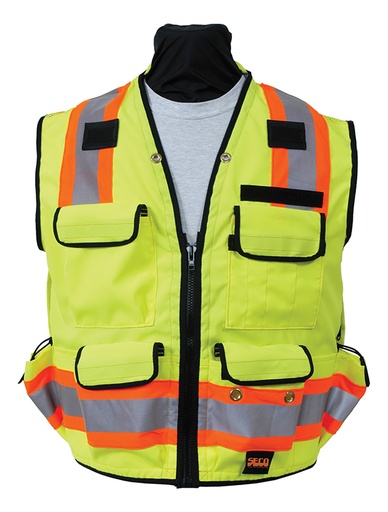 [1-451825] Seco 8265 Series Safety Vests - FLO Yellow