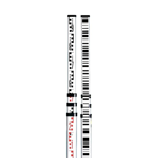 [1-101218] 764452 GSS113 3m Fiberglass Level Rod - Sprinter - Barcode & cm