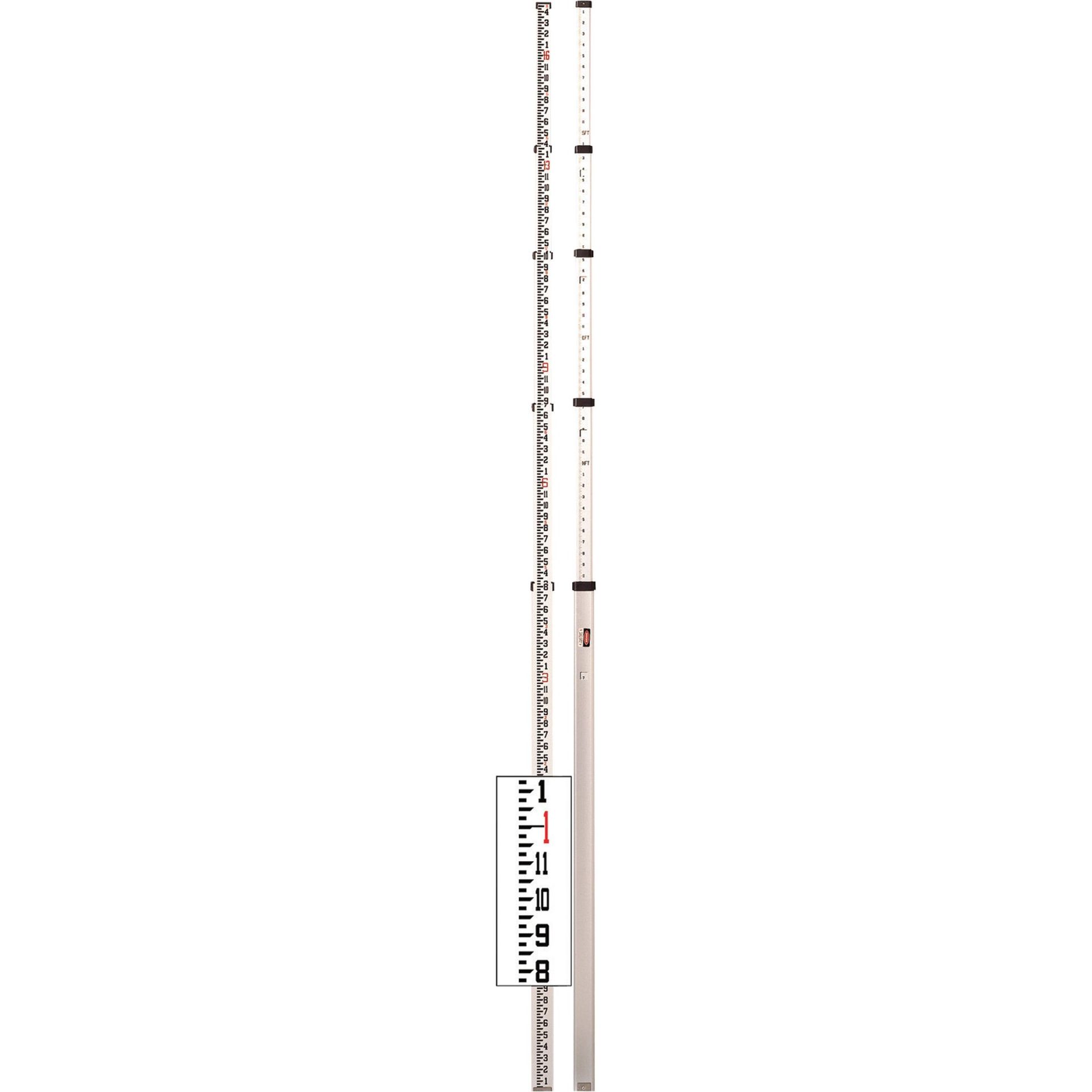 [1-103713] 06-808A 8' Aluminum Level Rod - 10ths