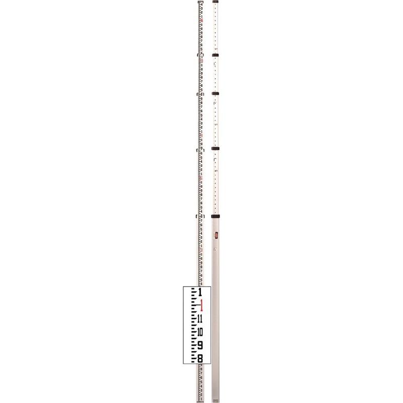 [1-103713] 06-808A 8' Aluminum Level Rod - 10ths